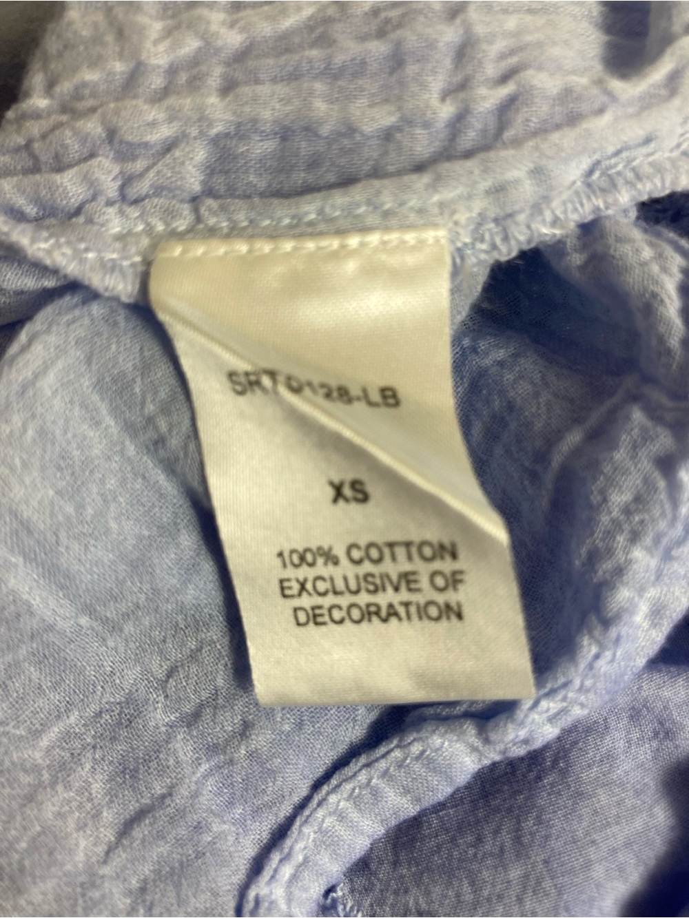 THML Cotton Eyelet Periwinkle Blue 3/4 Bell Sleeve Top Size XS - Picture 10 of 16